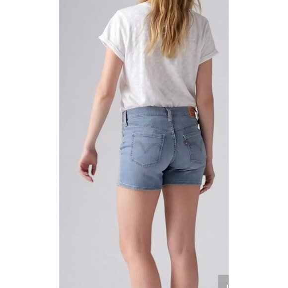Levi's New Shorts Womens Size 28 Denim Jean Mid Length Rolled Hem Soft - Picture 10 of 15